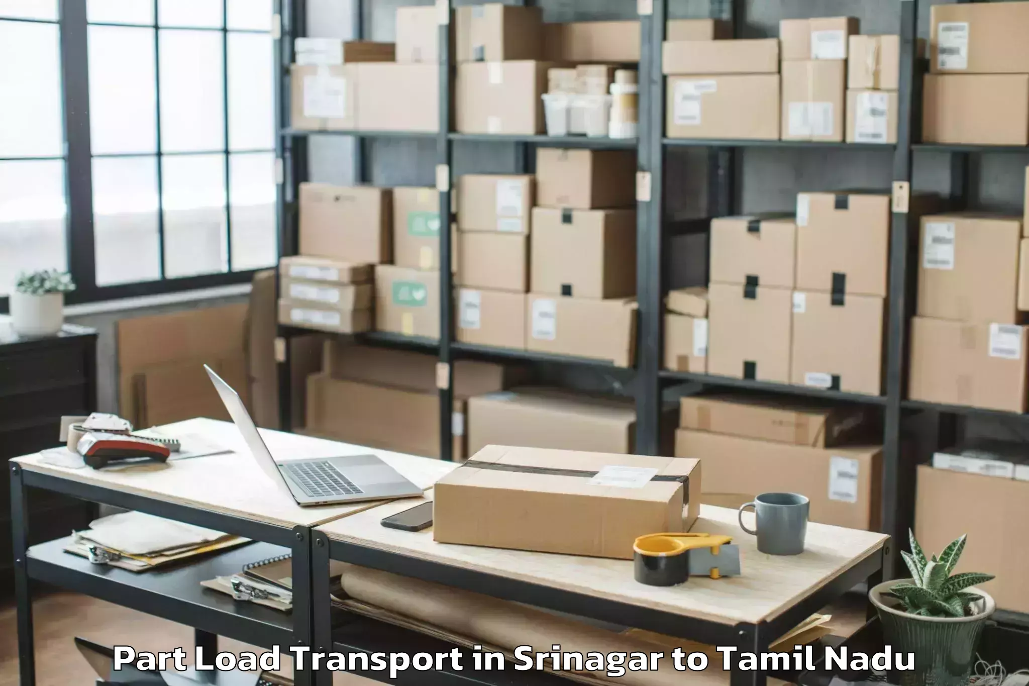 Hassle-Free Srinagar to Kamarajar Port Part Load Transport